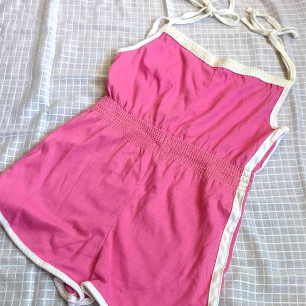 Vintage Cotton 70s Romper